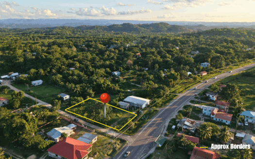 0.37 Acre Corner Lot with Highway Frontage in Camalote Village, Cayo District