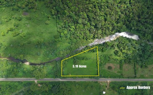 3.19 Acres with River Frontage on Hummingbird Highway Belize