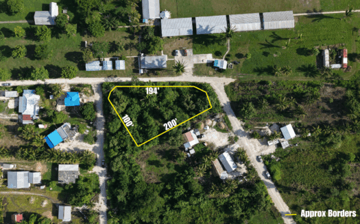 0.34 Acre Corner Lot for Sale in Valley of Peace Village, Cayo District