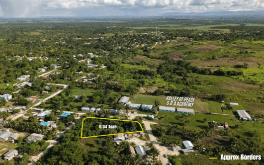 0.34 Acre Corner Lot for Sale in Valley of Peace Village, Cayo District